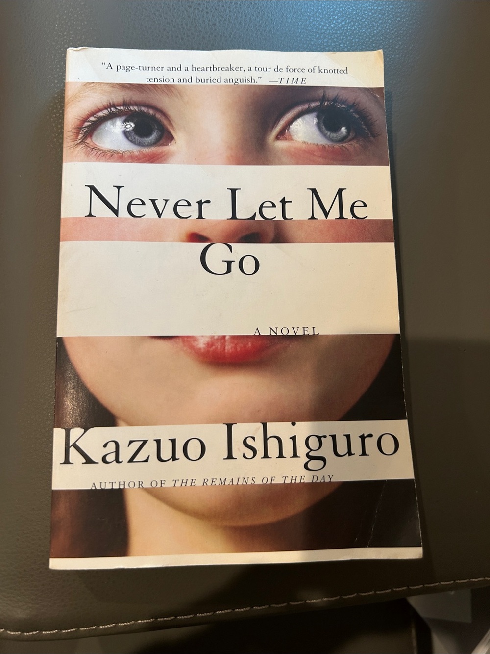 Never Let Me Go Paperback - Cream and Black Cover